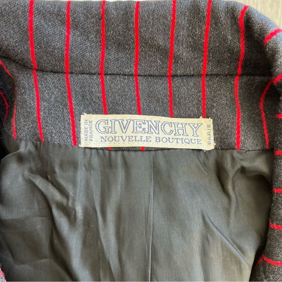 Vintage Givenchy Nouvelle Boutique I. Magnin Striped Double-Breasted Jacket - Picture 4 of 6